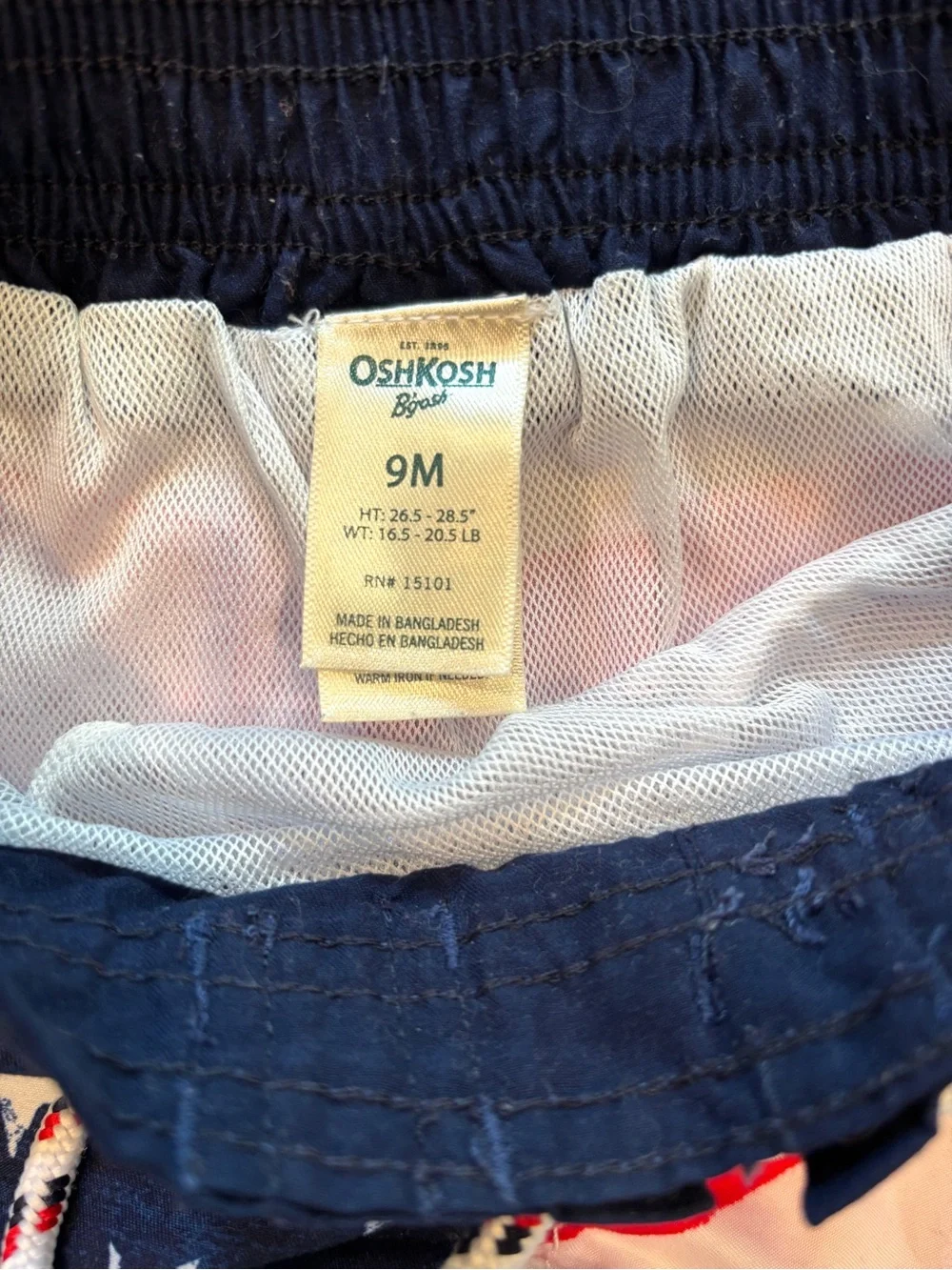 OshKosh B'gosh‎ America Red White & Blue Baby Swim Trunks